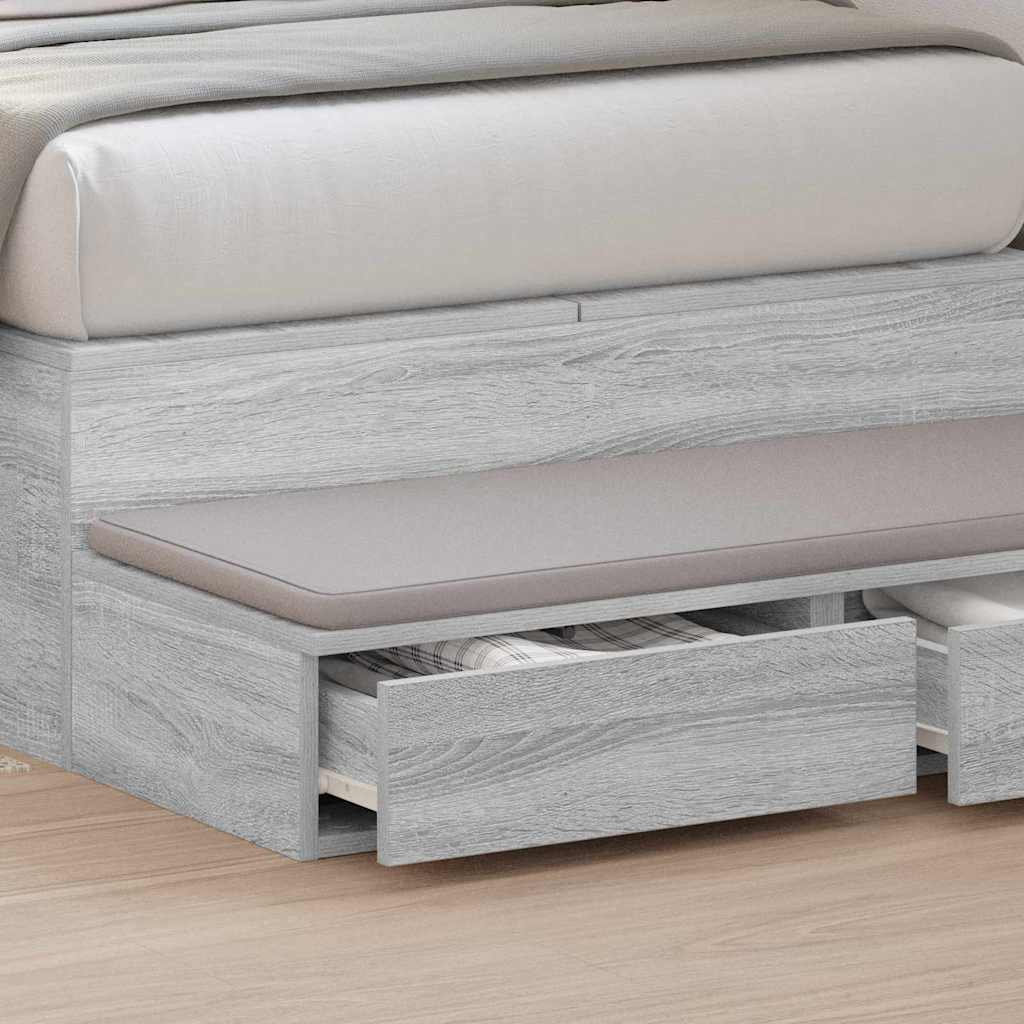 Bed Drawers Grey sonoma 90 x 36.5 x 16.5 cm Engineered wood